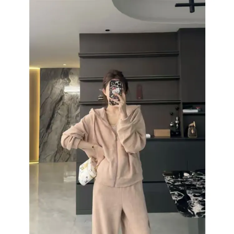 MOSIIU纾【留学生】设计感卫衣套装卫衣外套休闲裤两件套25543