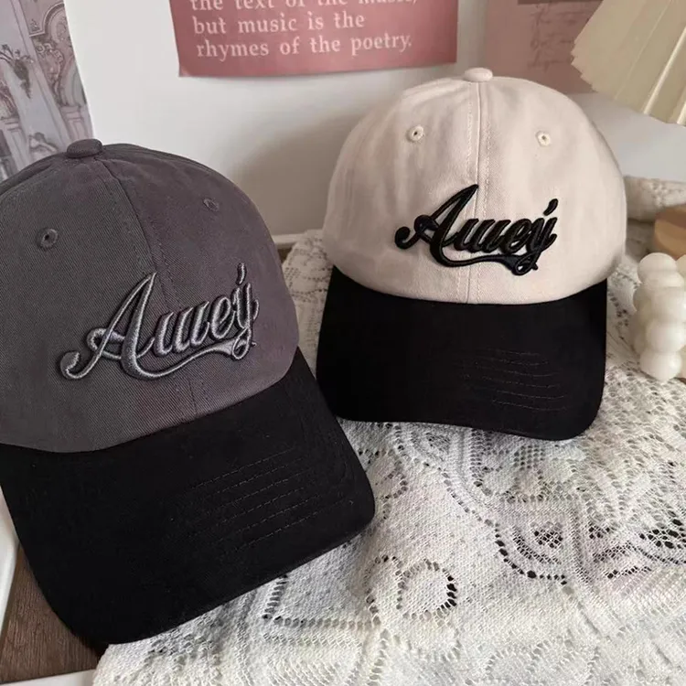 秋季棒球帽帽子女大脸显脸小宽帽檐遮阳鸭舌帽现货男款透气潮韩系