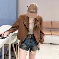 806麂皮绒短款外套女小个子显瘦夹克上衣
