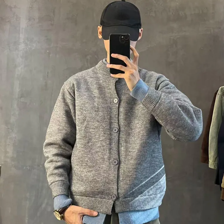 重头来过美式复古假两件针织衫2025秋季男女高级感慵懒风潮流毛衣