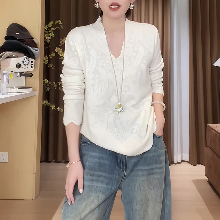 小众慵懒日常风时尚百搭上衣2026秋冬季新款休闲随性松弛针织衫女