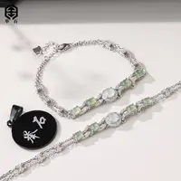 【举石精选】X09-8888-406翡翠手链（一件/多样性/含镶约8*5mm）O