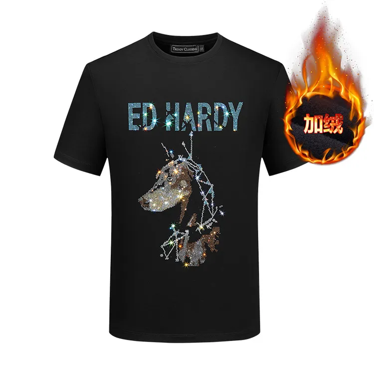 冬季男士短袖加绒加厚t恤运动新款男T恤百搭宽松修身美式长袖白色