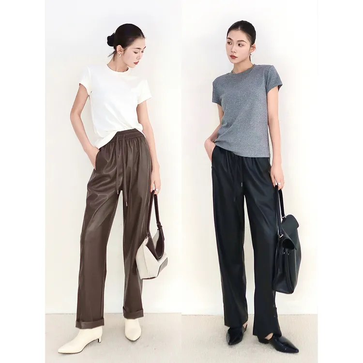 Nietzsche｜奶油皮裤｜裤子超柔眞蛋白柔软顺滑百搭皮裤裤子女23600