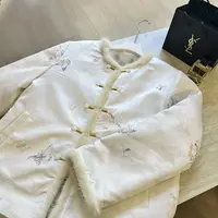 【雪绒蝶舞】新中式织金工艺金丝绣女冬季显白显摆温柔贵气貂551548