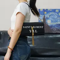 95新 YSL/圣罗兰 黑色金标单肩包/FYAR04216007/6007
