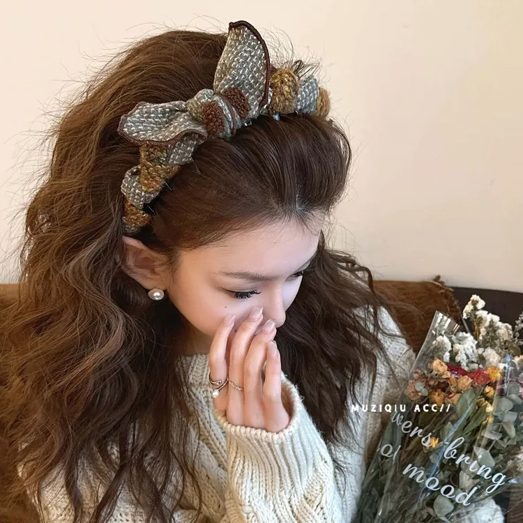 超喜欢~复古蝴蝶结齿梳高颅顶发箍女ins精致优雅时尚百搭头箍饰品