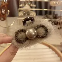 T53蝴蝶结圆珠鲨鱼夹7cm