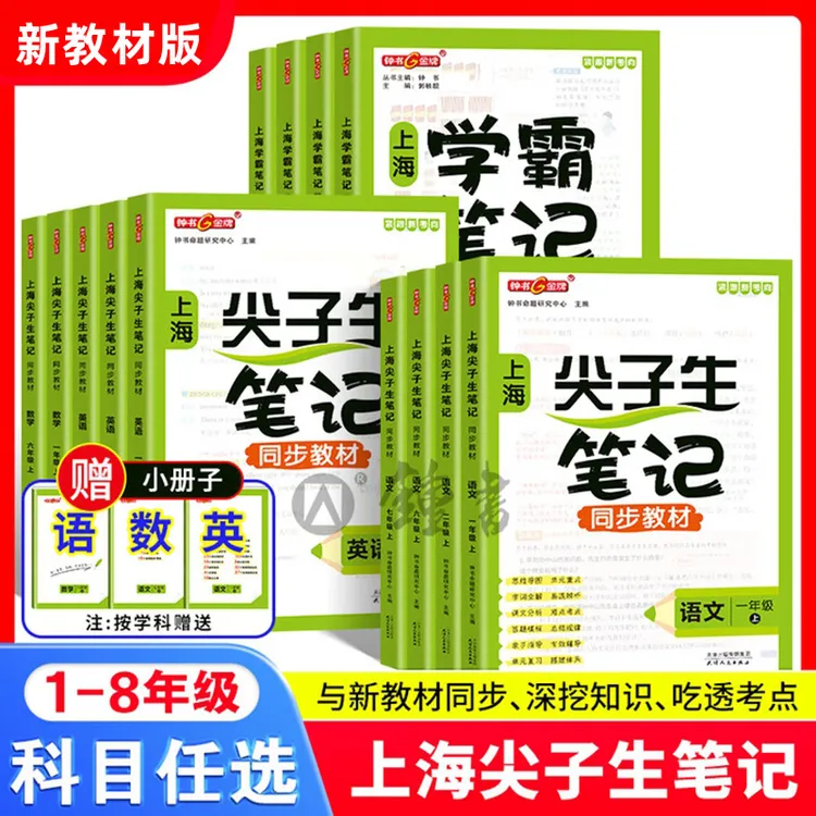 上海教材全解尖子学霸生笔记一二三四五六七年级上下语文数学英语
