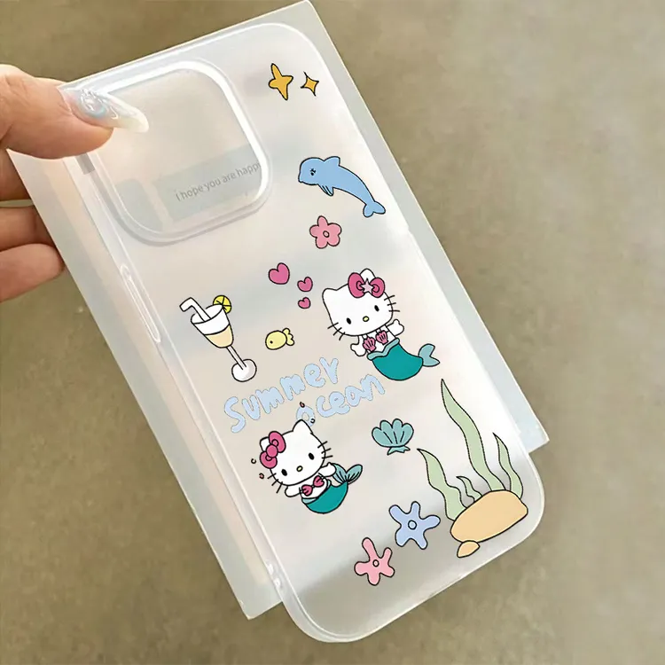 趣味凯蒂猫适用苹果/华为/荣耀oppo小米红米vivo全包防摔手机壳