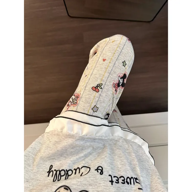 甜美风少女卡通趣味米奇短袖睡衣女夏季新款长裤套装可外穿家居服
