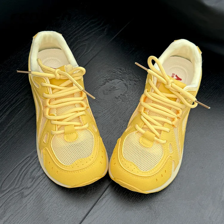 人本官方旗舰店小黄鞋防滑耐磨韩版透气阿甘鞋ootd穿搭ins网面ol