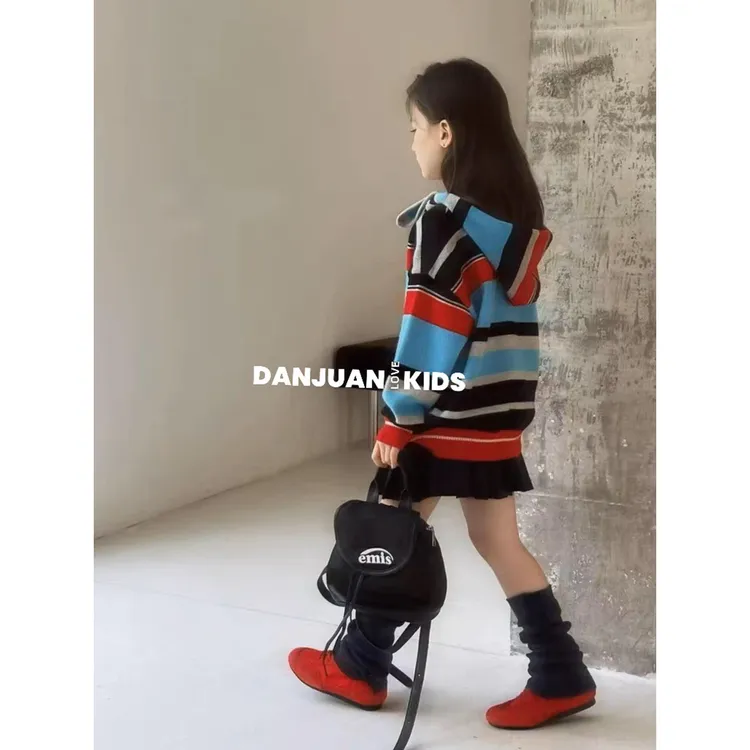 韩国女童毛衣2025新款儿童洋气时髦针织衫中大童装秋季打底衫上衣