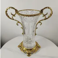 GM186水晶黄铜装饰桌面玄关摆件34.5*20*37cm