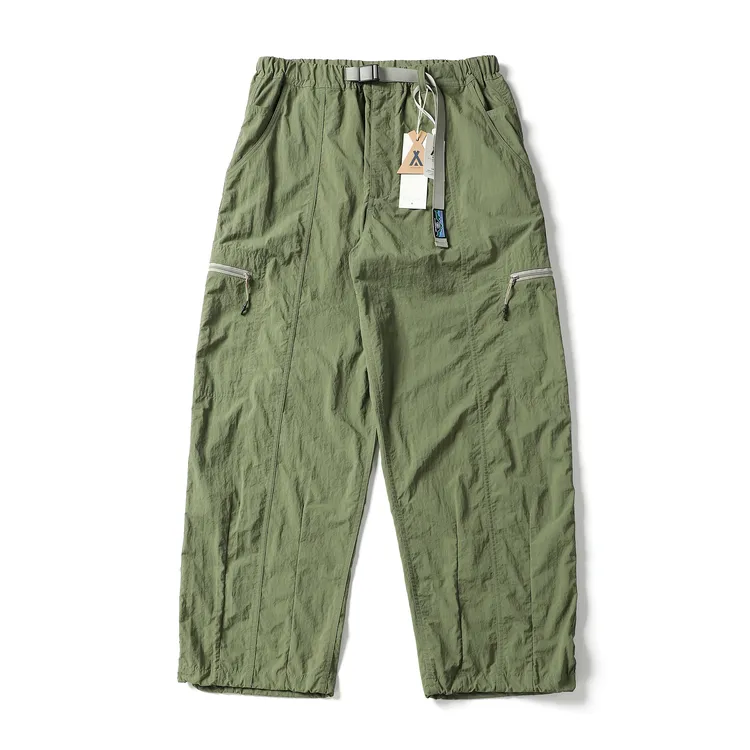 25SS秋新日系机能户外速干防泼水抗皱宽松廓形休闲工装裤子男2411