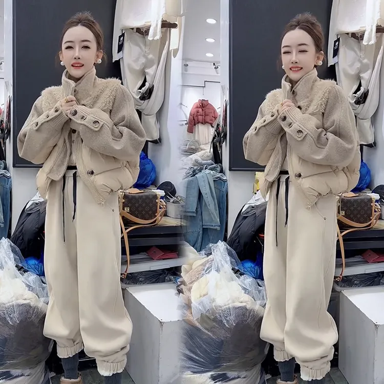 2025秋冬新款时尚显瘦气质网红高档套装女高级百搭宽松两件套