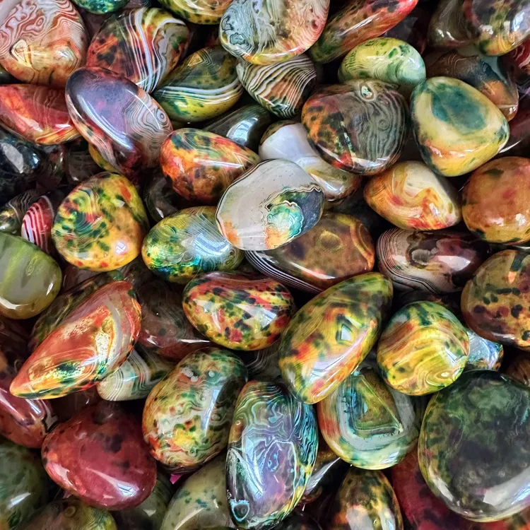 琳琅福记玛瑙精品雨花石七彩小石头小奇石玩具观赏石鱼缸石造景