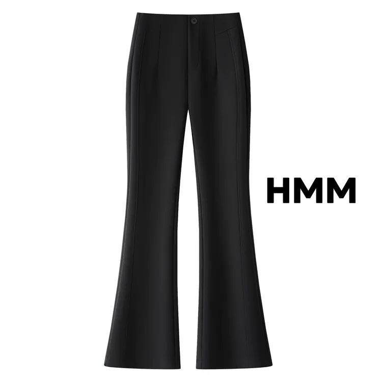 「HMM」微喇百搭显瘦长裤小黑裤