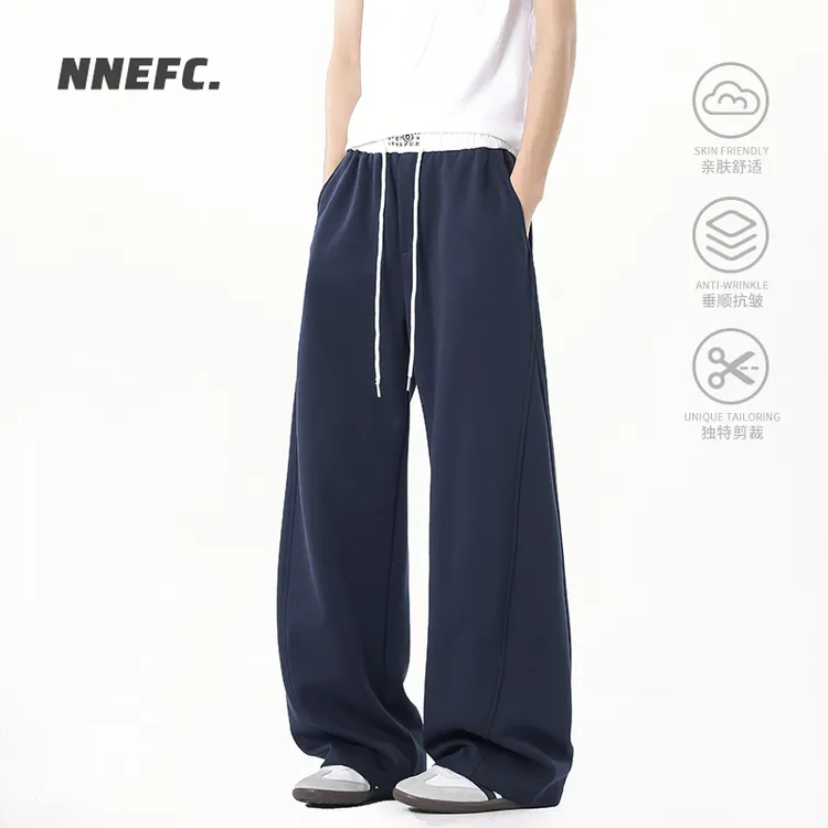 NNEFC重磅美式弯刀卫裤男女春秋新款宽松直筒阔腿休闲长裤