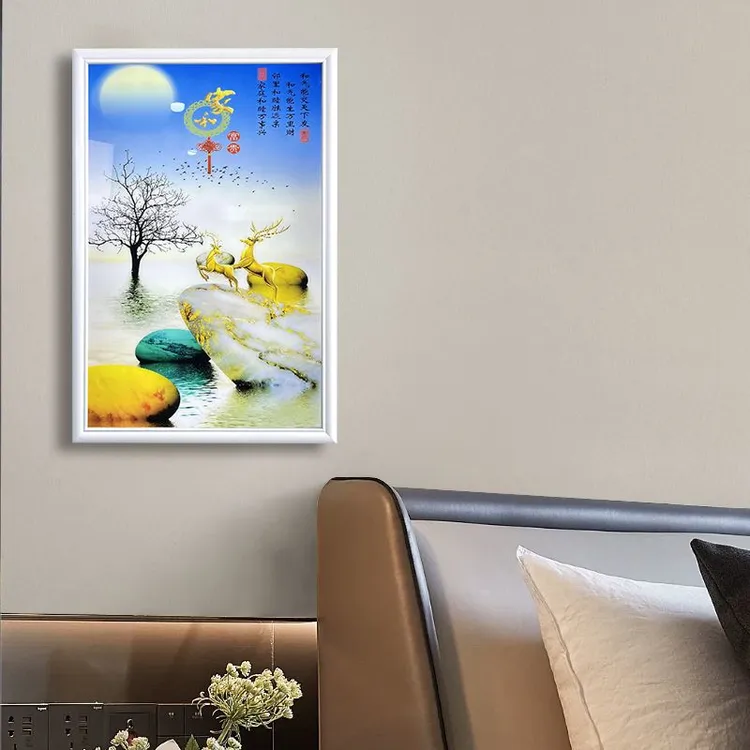 床头壁灯卧室灯2025新款画灯客厅楼梯过道楼梯墙壁灯新中式画灯