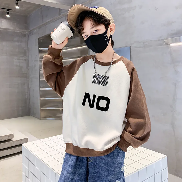 男童卫衣春秋款6-12岁潮款中大童男孩春款长袖上衣儿童打底衫洋气