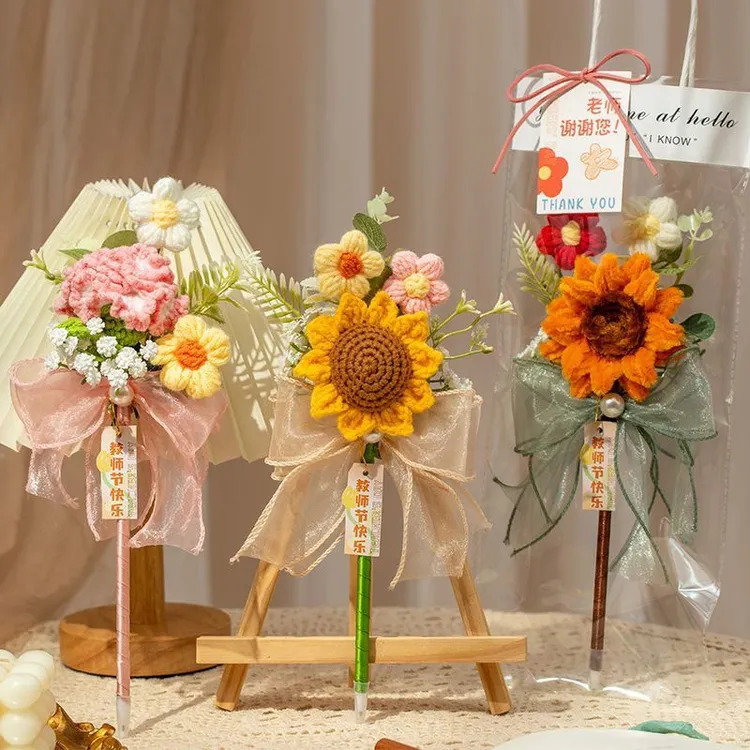 教师节礼物2025新款女老师高档实用向日葵永生花束笔幼儿园小学生