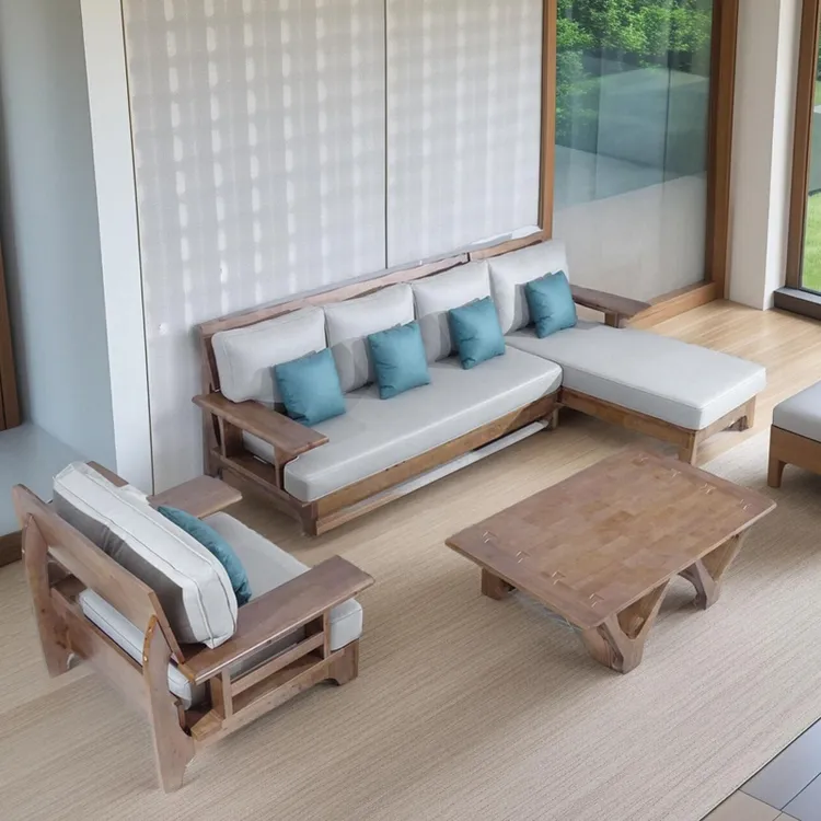 柏韵堂全实木香柏木客厅家具沙发组合贵妃转角U型L型单人三人