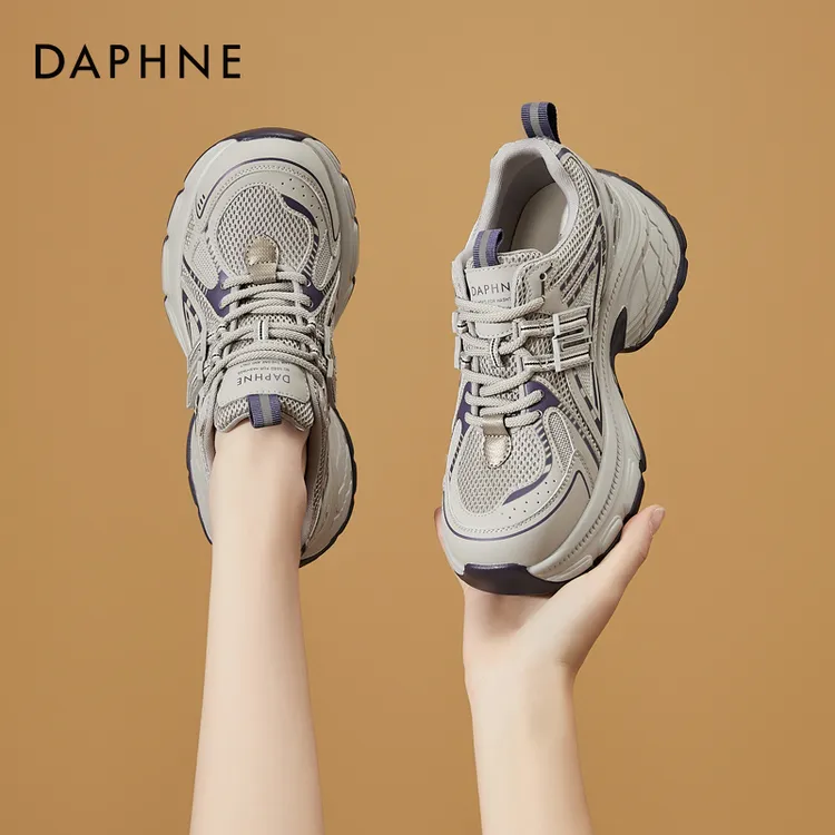 达芙妮复古厚底老爹鞋女2025秋季新款女鞋增高休闲鞋百搭运动鞋子