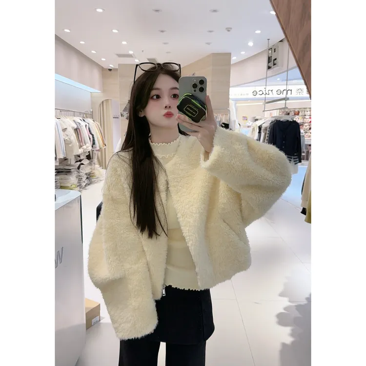 1095拉链款蝙蝠袖外套