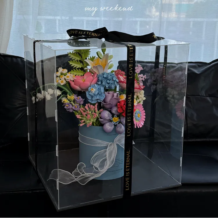 2025网红积木花束女生七夕情人节生日礼物积木亚克力花束diy材料