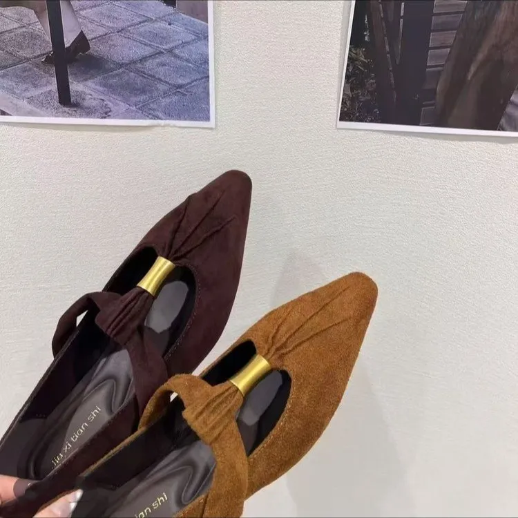 6233-25主推韩版时尚百搭尖头气质爆款秋季新款日常女鞋单鞋