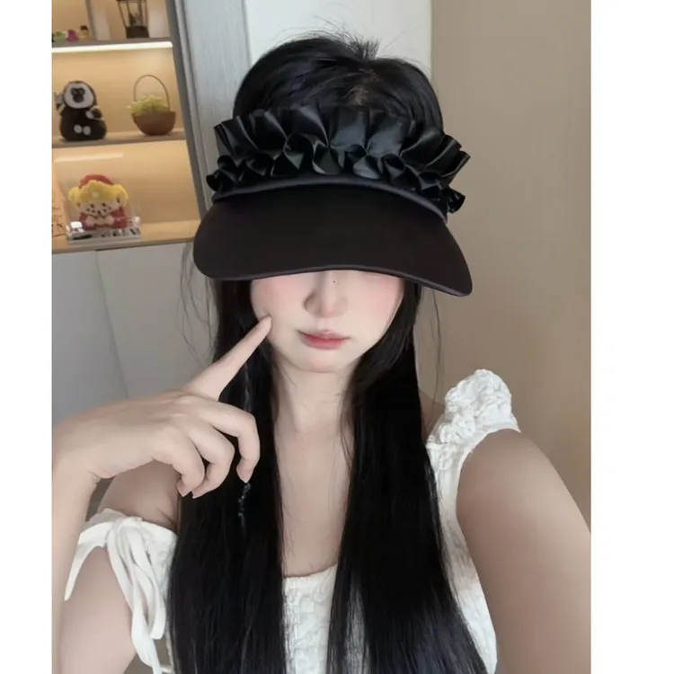 小众设计可爱黑色遮阳帽女ins日常百搭春夏显脸小鸭舌帽2024新款
