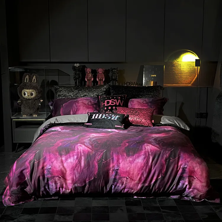 【HDSW】新!!设计师高端高级感四件套柔软亲肤四季可用时尚芭比粉