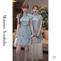 【mimius】肉肉 仕女图~国风改良旗袍盘口上衣+连衣裙+短裤 G05449
