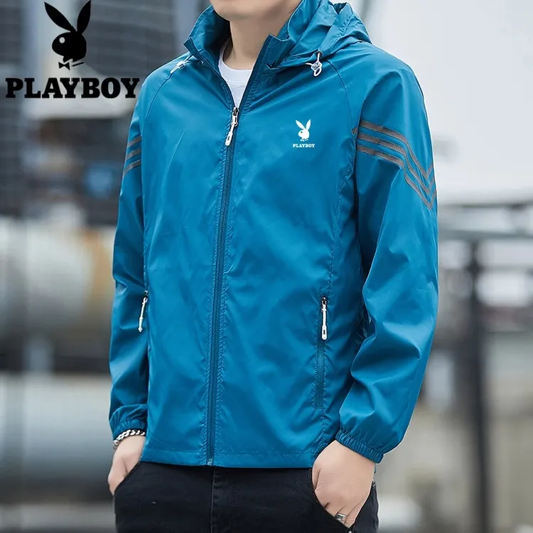 花花公子冰丝防晒衣男士夹克夏季超薄款宽松休闲户外防晒服外套男