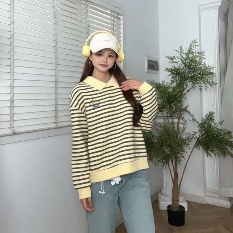 IEF/爱依服2025秋冬季新款加绒韩版简约休闲气质设计感百搭卫衣