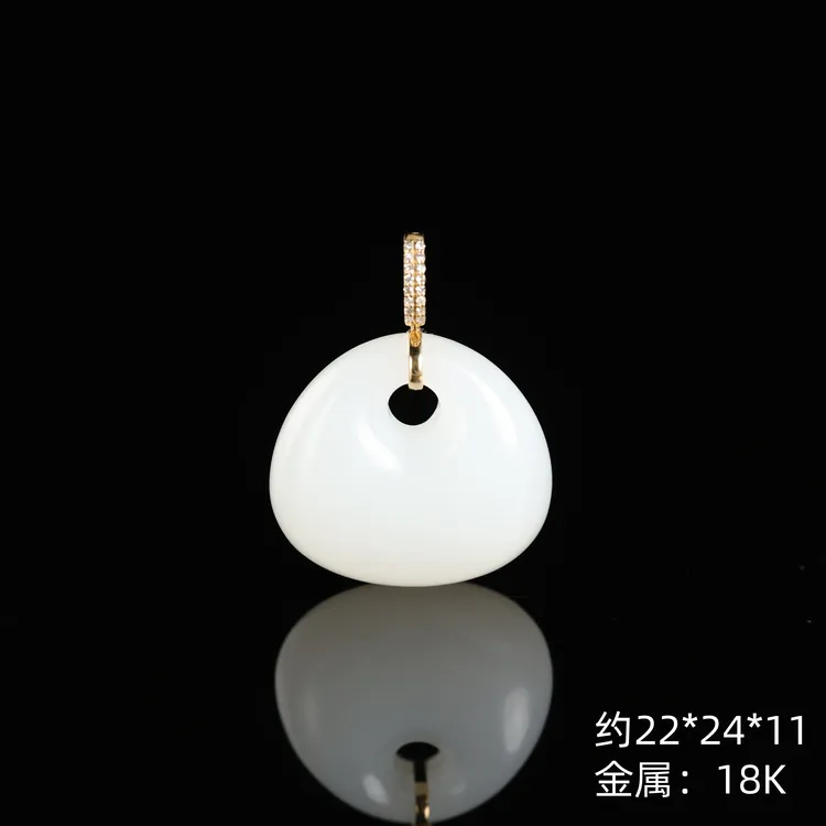 本真 | “厚福”“编号7900”严选精品和田玉顶俄白玉福袋吊坠