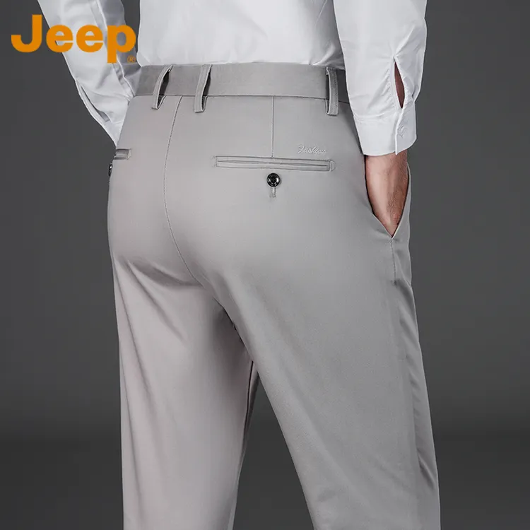 JEEP吉普2025新款高级西装裤男款秋季免烫抗皱百搭直筒中年休闲裤