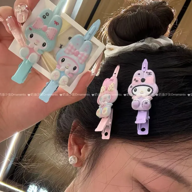 软萌坐姿美乐蒂尖嘴夹ins立体少女心百搭日系刘海侧边夹头饰女生