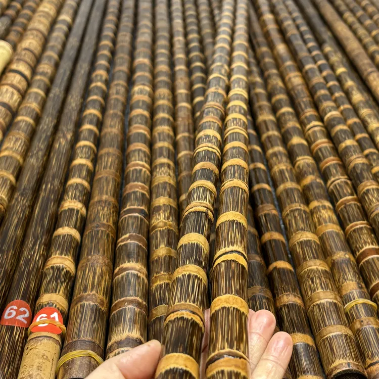 龙血金丝竹实心竹长-1.1米直径1.9手工打磨把玩棍，拐杖，登山杖