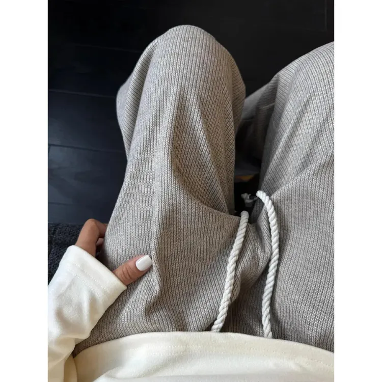 美式复古灯芯绒休闲裤子男款秋季潮牌宽松垂感直筒长裤宽松运动裤