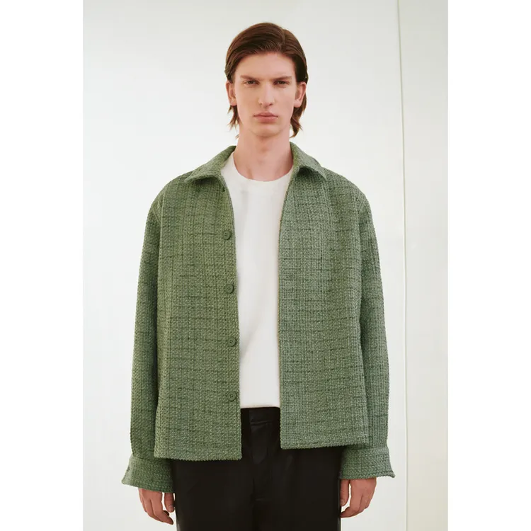 UR2024春夏新款龙年穿搭潮流时髦肌理感夹克领宽松外套UMF140007