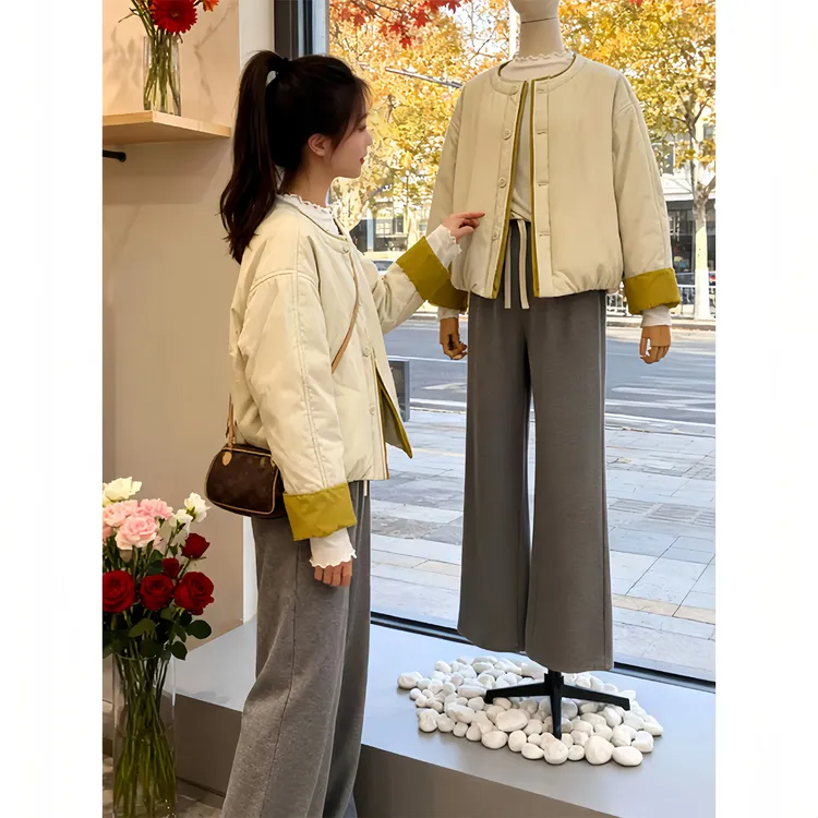 SHALLDOER【冰岛极光】冬季慵懒风宽松潮流棉服时尚百搭外套高级感