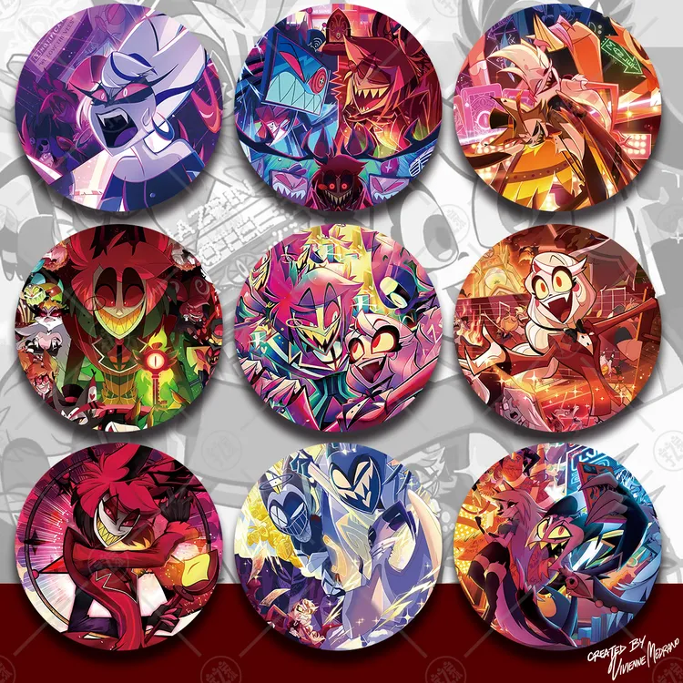 地狱客栈周边胸章阿拉斯托安吉尔胸针HazbinHotel徽章吧唧礼物