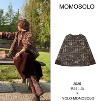 •松露•2025秋冬毛呢雪尼尔复古趣味刺绣羊外套259011