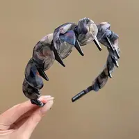 气质温柔高颅顶波浪发箍女款带齿防滑发卡高级感头箍1640