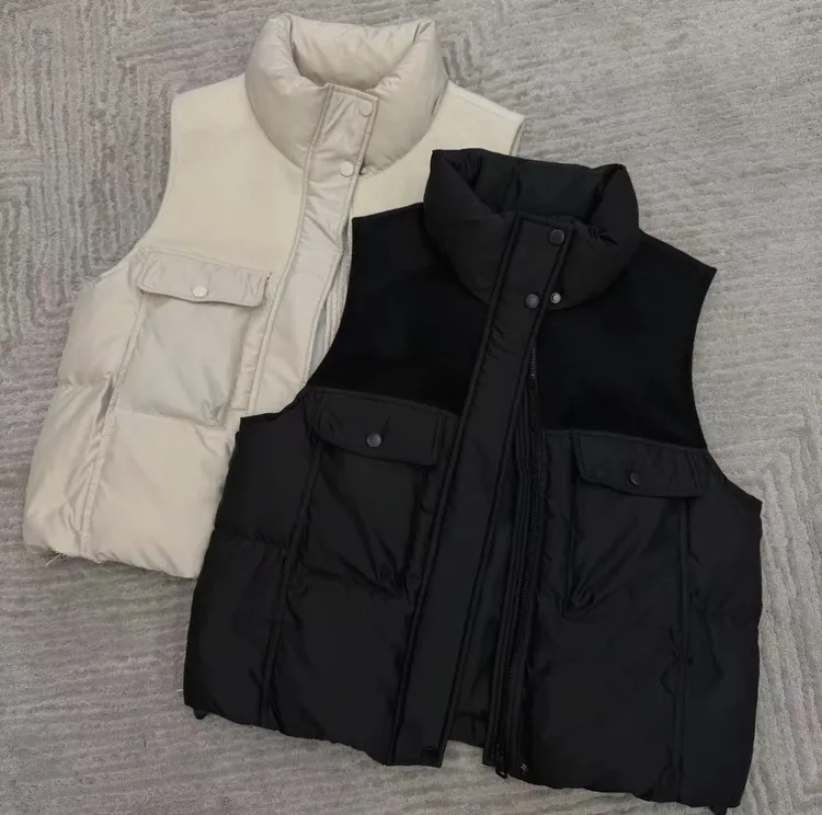 2025秋冬新款洋气时尚百搭宽松休闲气质女士保暖棉马甲6612