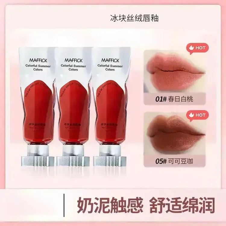 冰丝唇釉哑光雾面丝绒纯欲显白不易掉色学生推荐口红丝绒唇釉舒适商品图