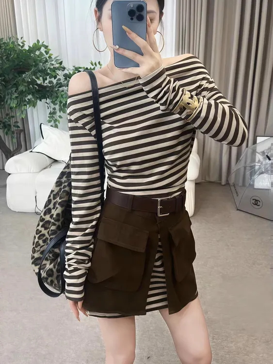 韩版显瘦气质长袖收腰围裙上衣纯欲法式衬衫时尚套装慵懒风街头风