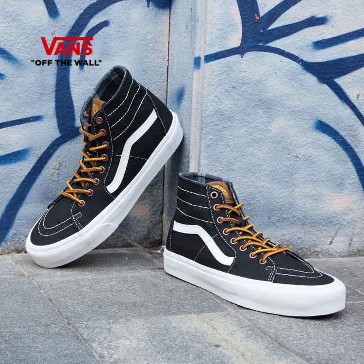 VANS范斯SK8-Hi纯黑高街风潮流经典百搭帆布鞋板鞋Q62BLK